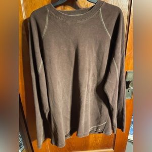 Mens XXl Prana crew neck brown sweater